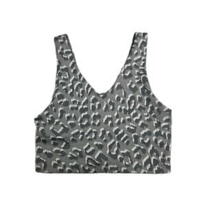 Offline by Aerie Sz S Recharge Least Support Sport Bra Women Camo Athletic Gray